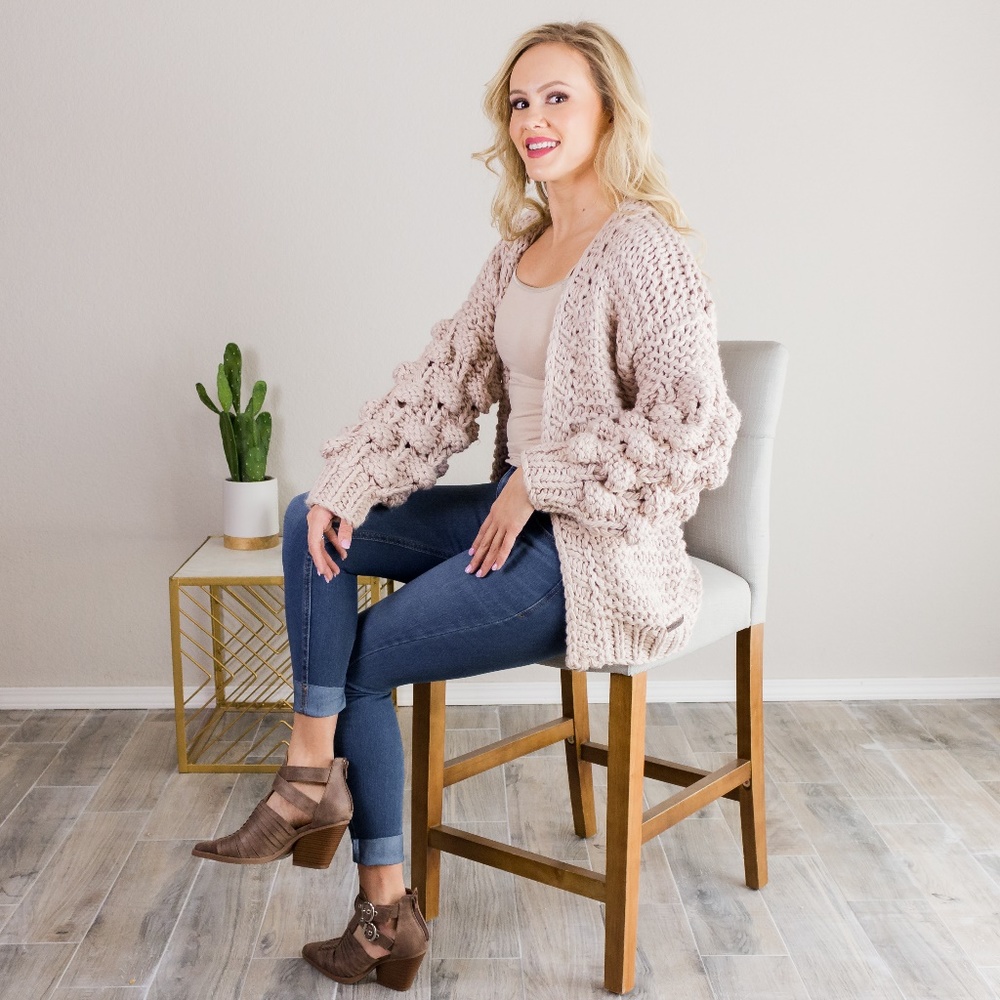 Emily' Handmade Pom Pom Cardigan - Picture 7 of 7
